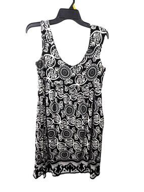 Donna Morgan Women's Black/White Dress Size 14